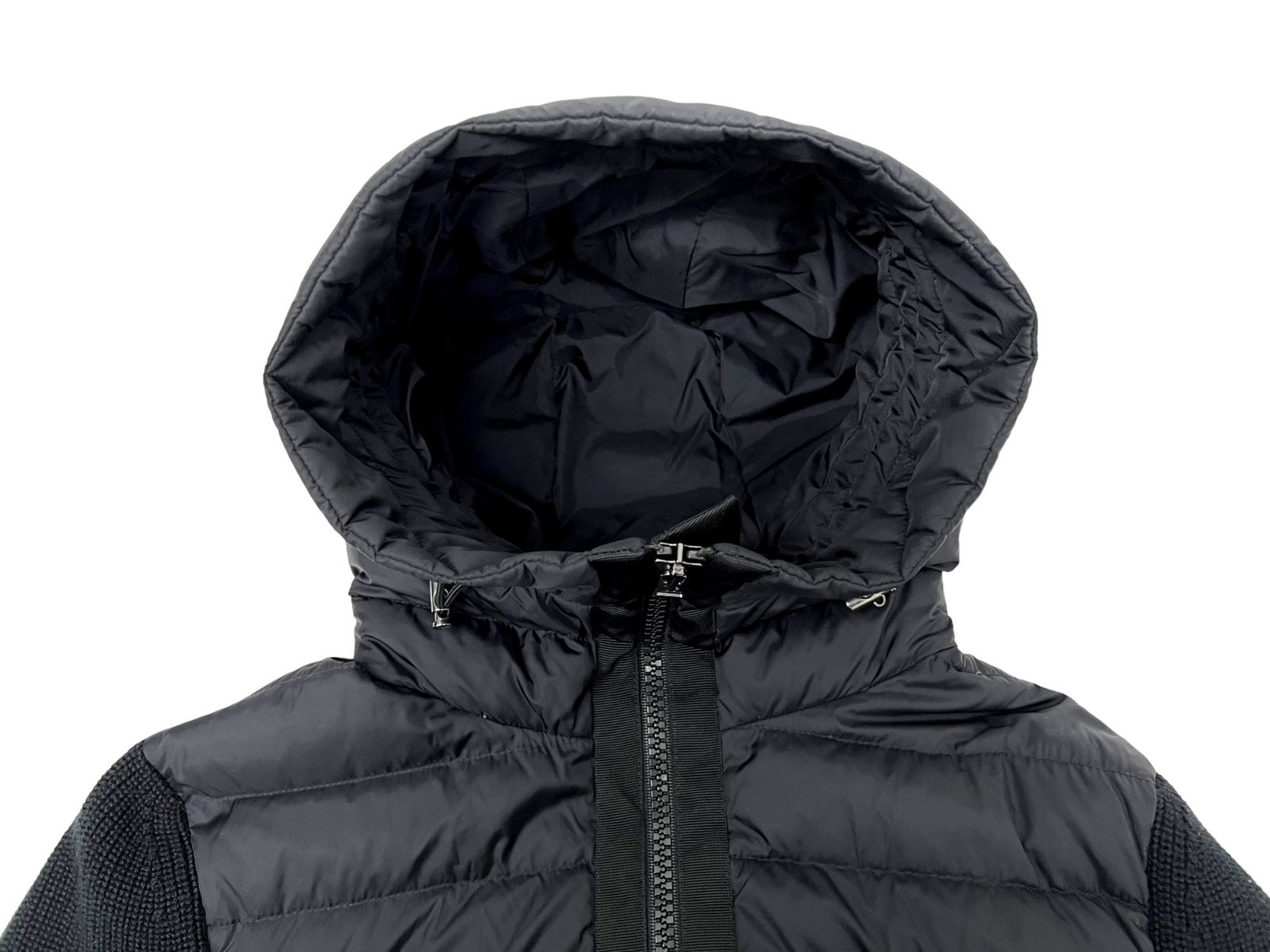 MONCLER (モンクレール) ダウンジャケット ニット×ナイロン切り替え