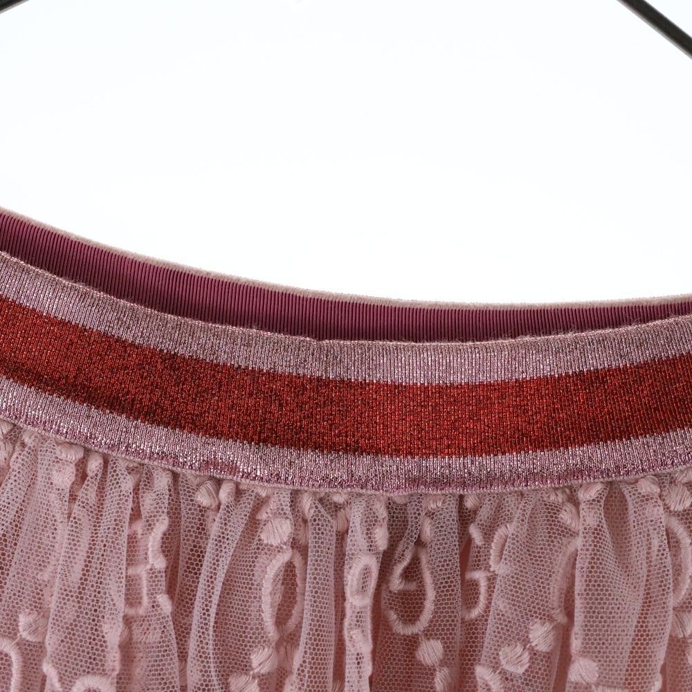 GUCCI (グッチ) GGエンブロイダリー チュール スカート ピンク 552450