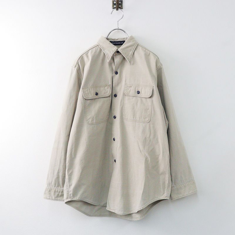 マディソンブルー ハンプトン バックサテン シャツ ベージュ 00 マディソンブルー MADISONBLUE HAMPTON BACK SATIN SHIRT 1（S