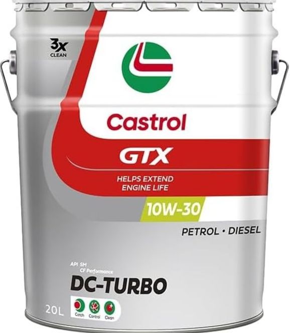 カストロール エンジンオイルGTX DC-TURBO 10W-30 API SM|CF 20L 4輪ガソリン|ディーゼル車両用