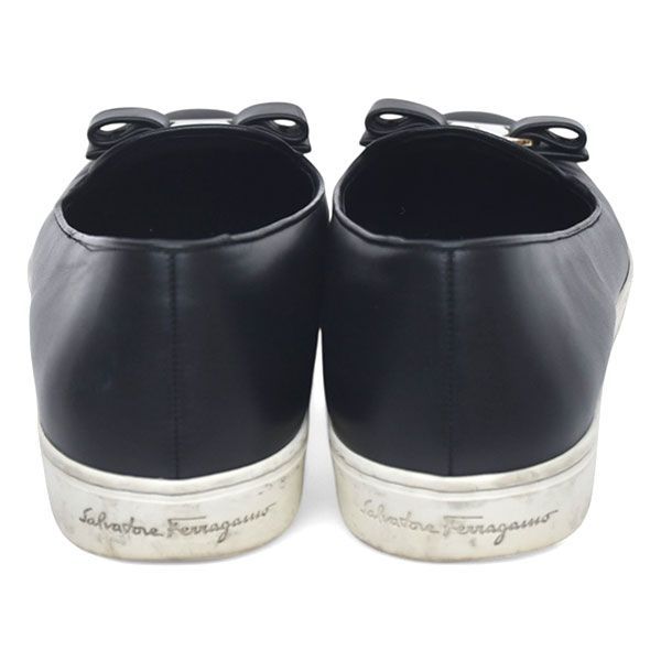 美品 SalvatoreFerragamo ヴァラリボン フラットシューズ 6D FERRAGAMO フェラガモ バレエシューズ リボン 靴 Salvatore