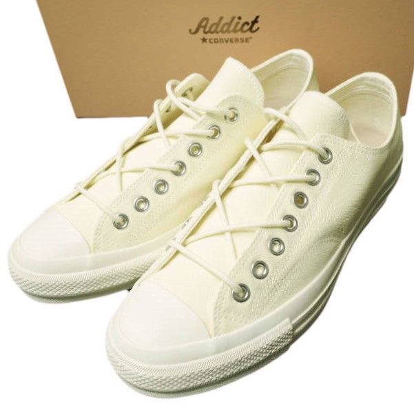 CONVERSE ADDICT コンバースアディクト CHUCK TAYLOR CANVAS OX チャックテイラー キャンバス オックス 1AD250 US8 26.5cm OFF WHITE スニーカー シューズ g22048