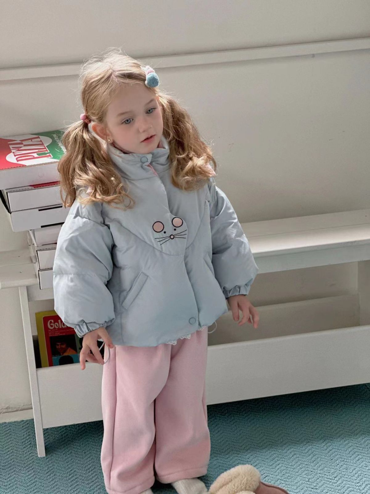 ブラウス ! コート 子供服 キッズ 女の子 ダウンコート ベビー服 こども クマ耳 ジャケット 長袖 ダウンジャケット アウター 暖かい フード付き 防寒 上着 秋冬 子供服 厚手 冬服 上着 赤ちゃん服 誕生日 出産祝い 明朗な