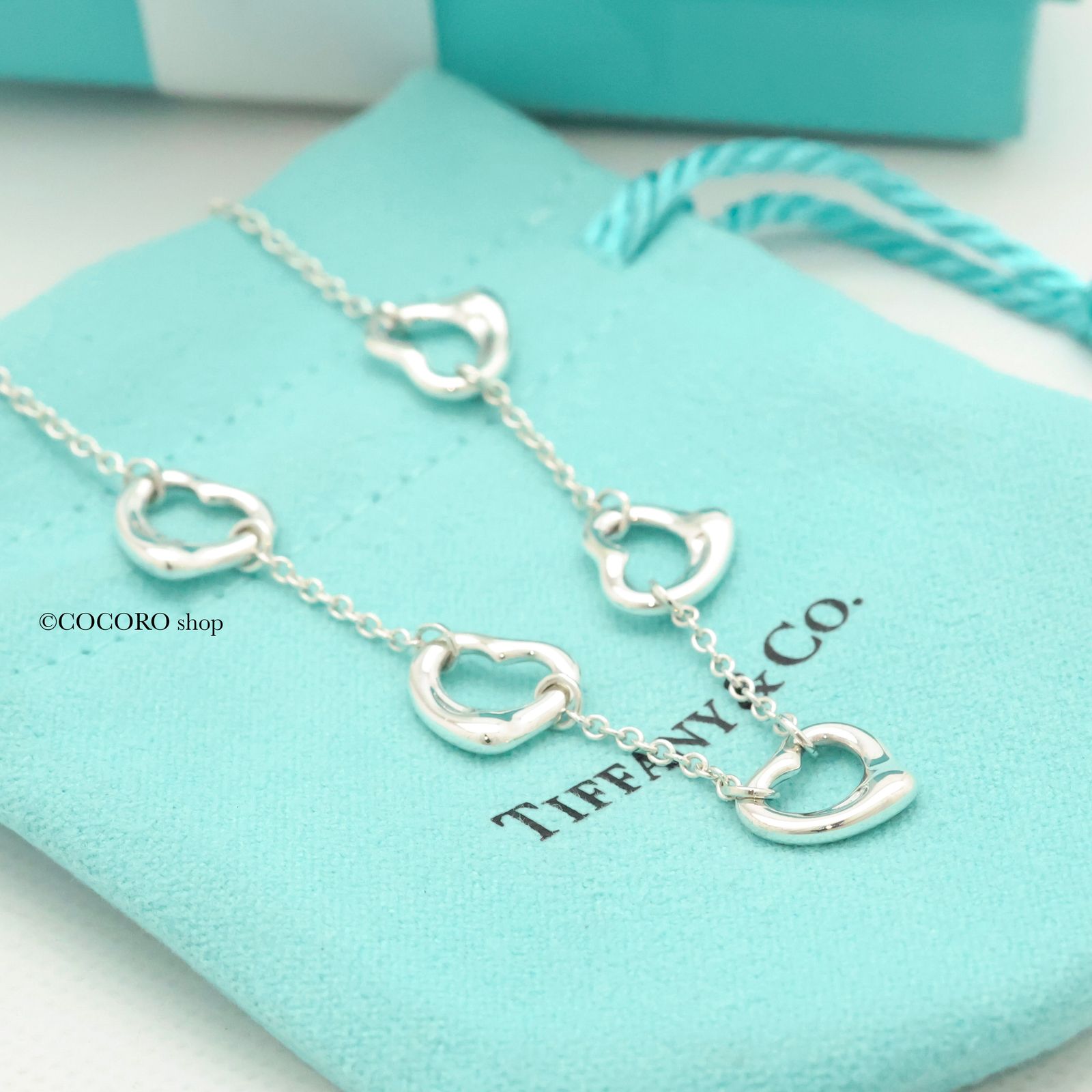 美品】ティファニー TIFFANY&Co. 5 連 ファイブ オープンハート