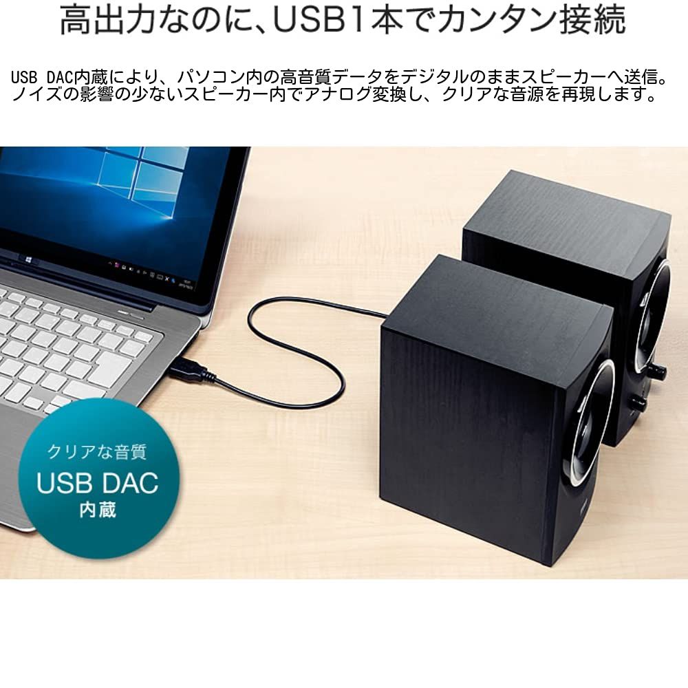 25.6W出力 低音強化パッシブラジエーター搭載