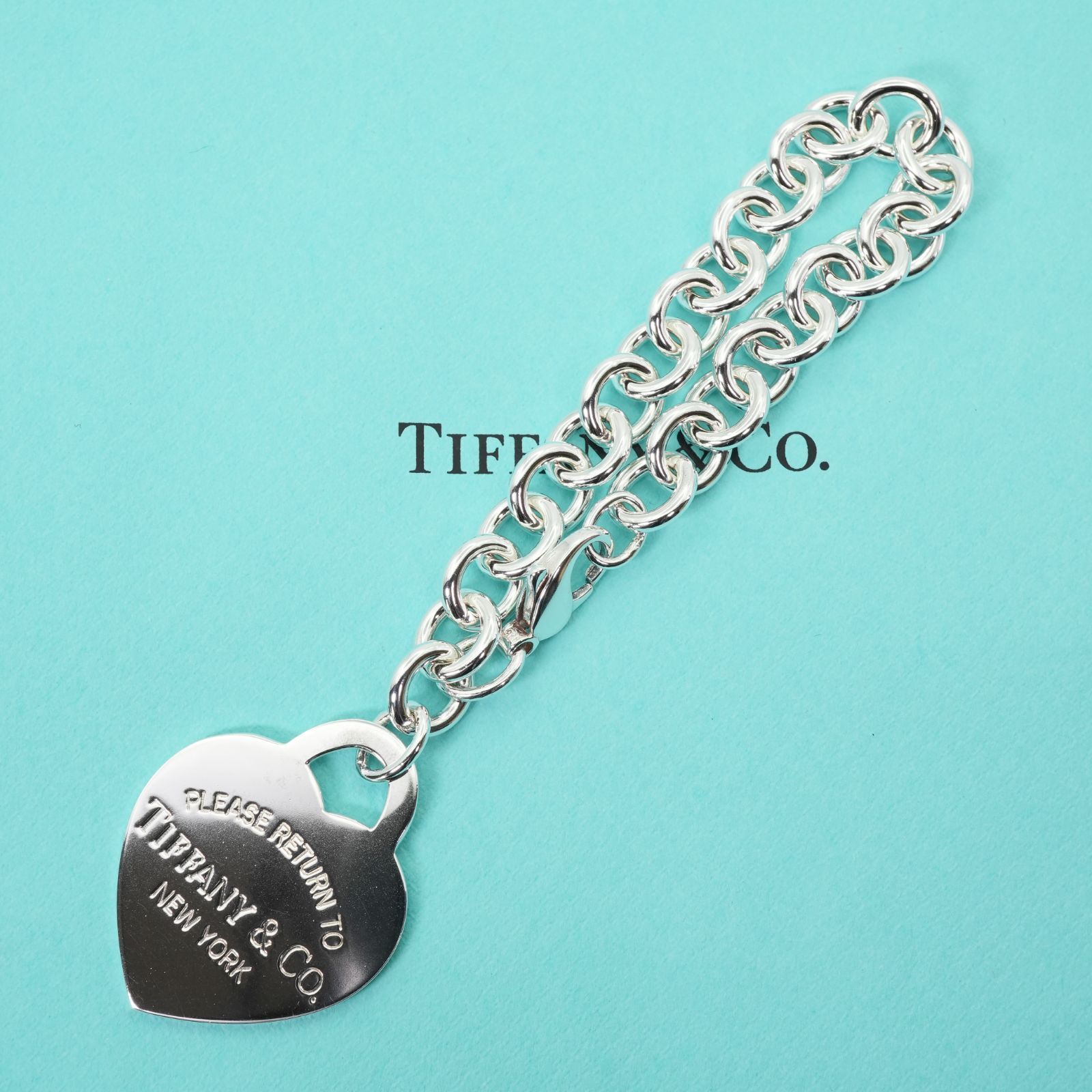 極美品 ティファニー リターントゥ ハートタグ ラージ ブレスレット/25-22