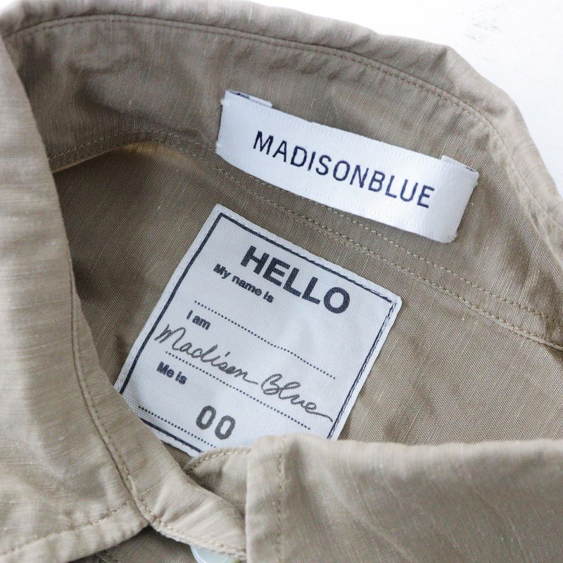 マディソンブルー MADISONBLUE キュプラコットンリネン 長袖 マダム