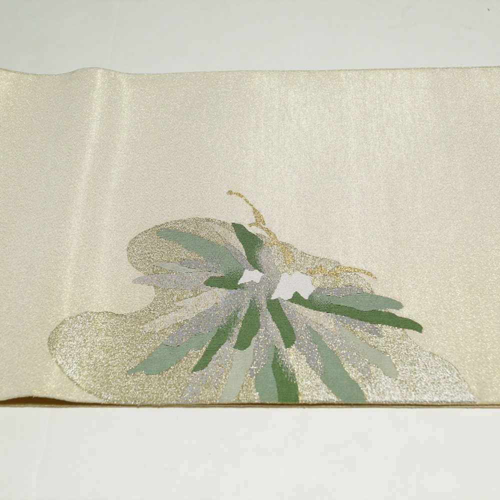 P17厳選西陣 爪掻き本綴れ 振袖可 裂取更紗蜀江華紋 太鼓柄正絹高級