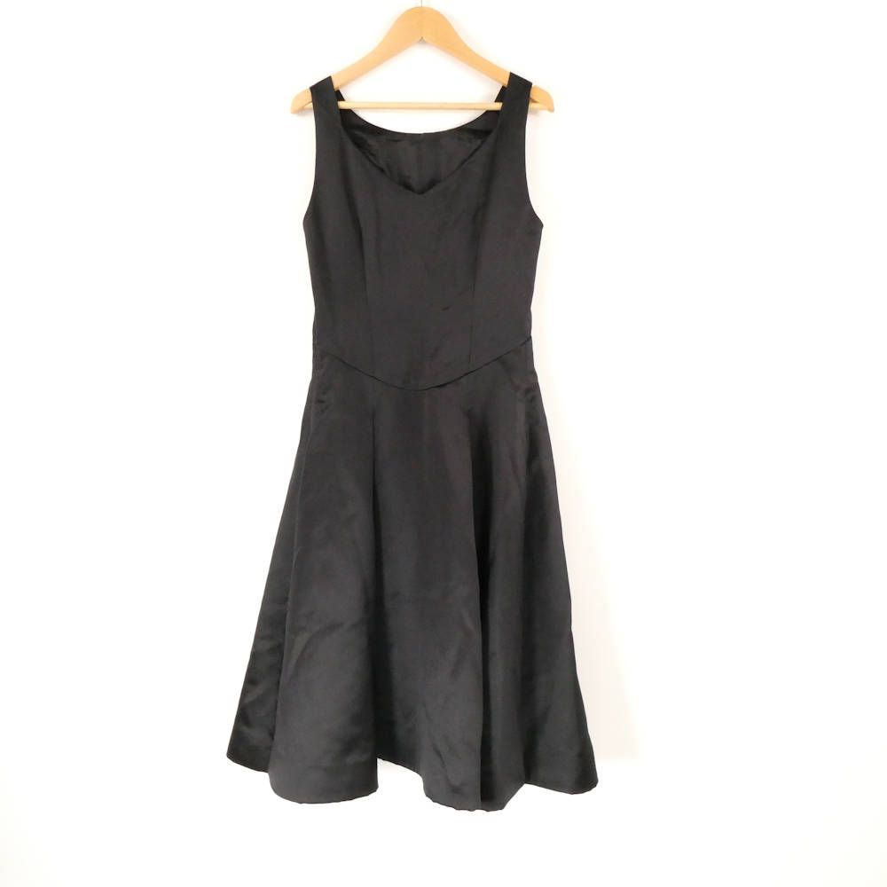 GIVENCHY ジバンシィ ワンピース 36 コットン シルク ノースリーブ ひざ下丈 ドレス レディース AM7015A75