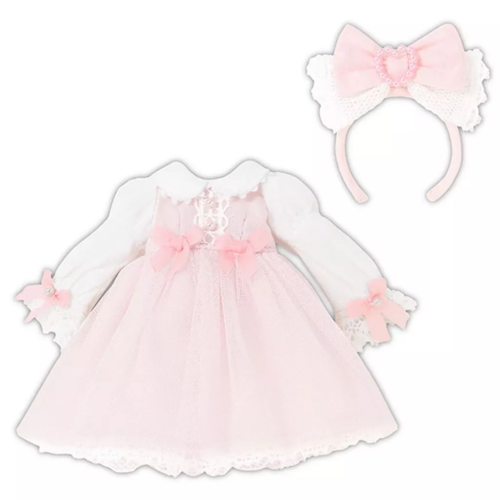 ドール 1 12 ピコD用 Twinkle Candy リボンワンピset ストロベリー×ミルク