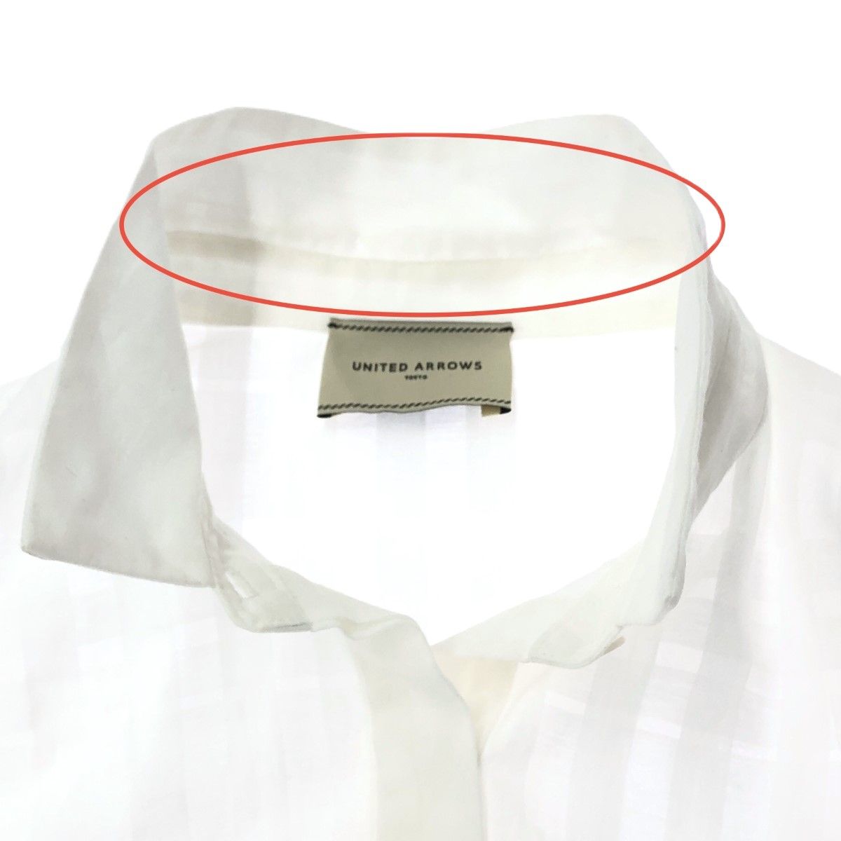 華やか★美品★ユナイテッドアローズ　イレギュラーシャーリングブラウスソリッド　M UNITED ARROWS LTD. OUTLET｜イレギュラー シャーリング ジャ