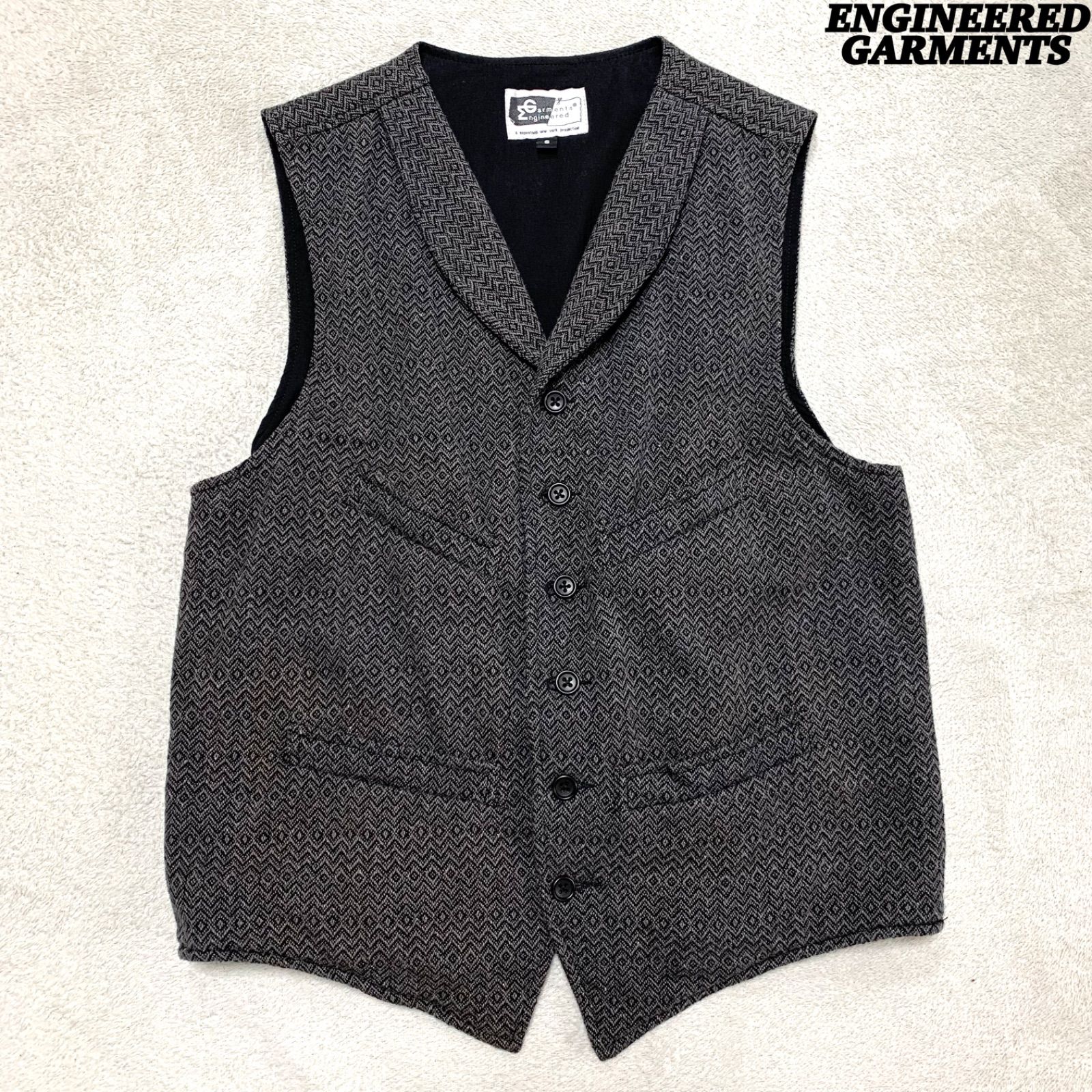 エンジニアードガーメンツ ツイード ヘリンボーン ベスト Sサイズ USA製 エンジニアードガーメンツ ツイード ヘリンボーン ベスト Sサイズ USA