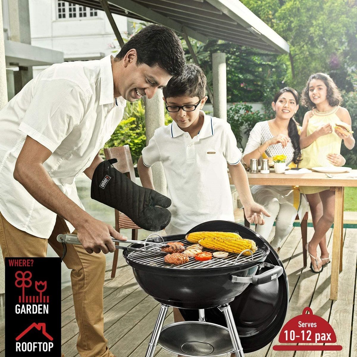 新品・未使用】WEBER コンパクトケトル チャコールグリル57cm / 温度計 