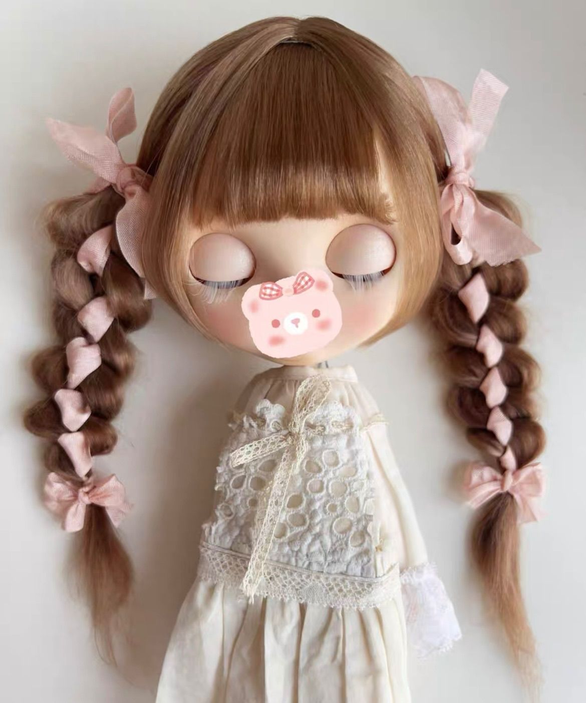 倉庫整理 品 ブライス ウィッグ モヘアウィッグ 海外作家 リボン ブラウン