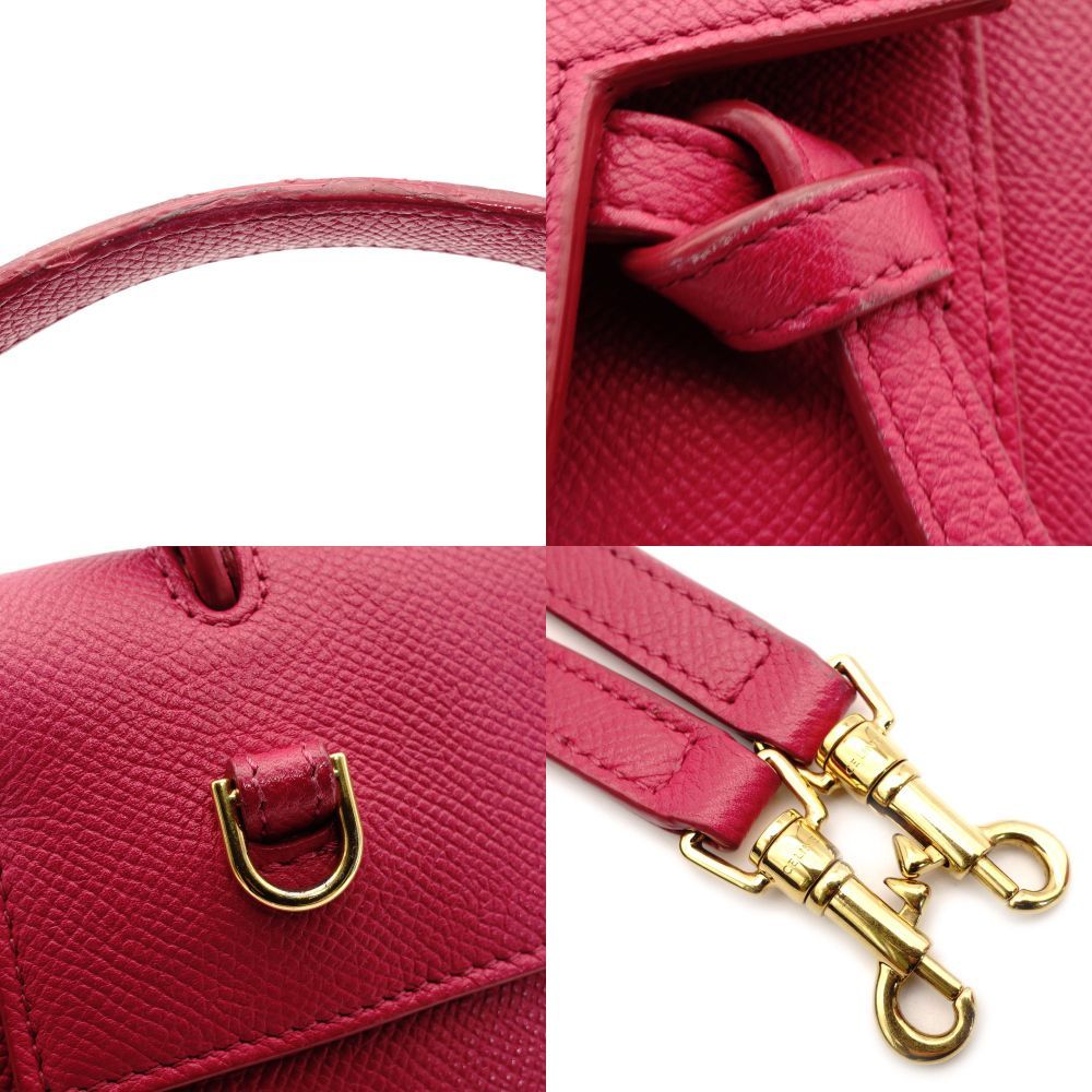 セリーヌ CELINE ナノ ベルトバッグ ハンドバッグ ピンク 2way レザー クロスボディ 7-10-128 WWW_NOITHATQUANGTHANH_NET