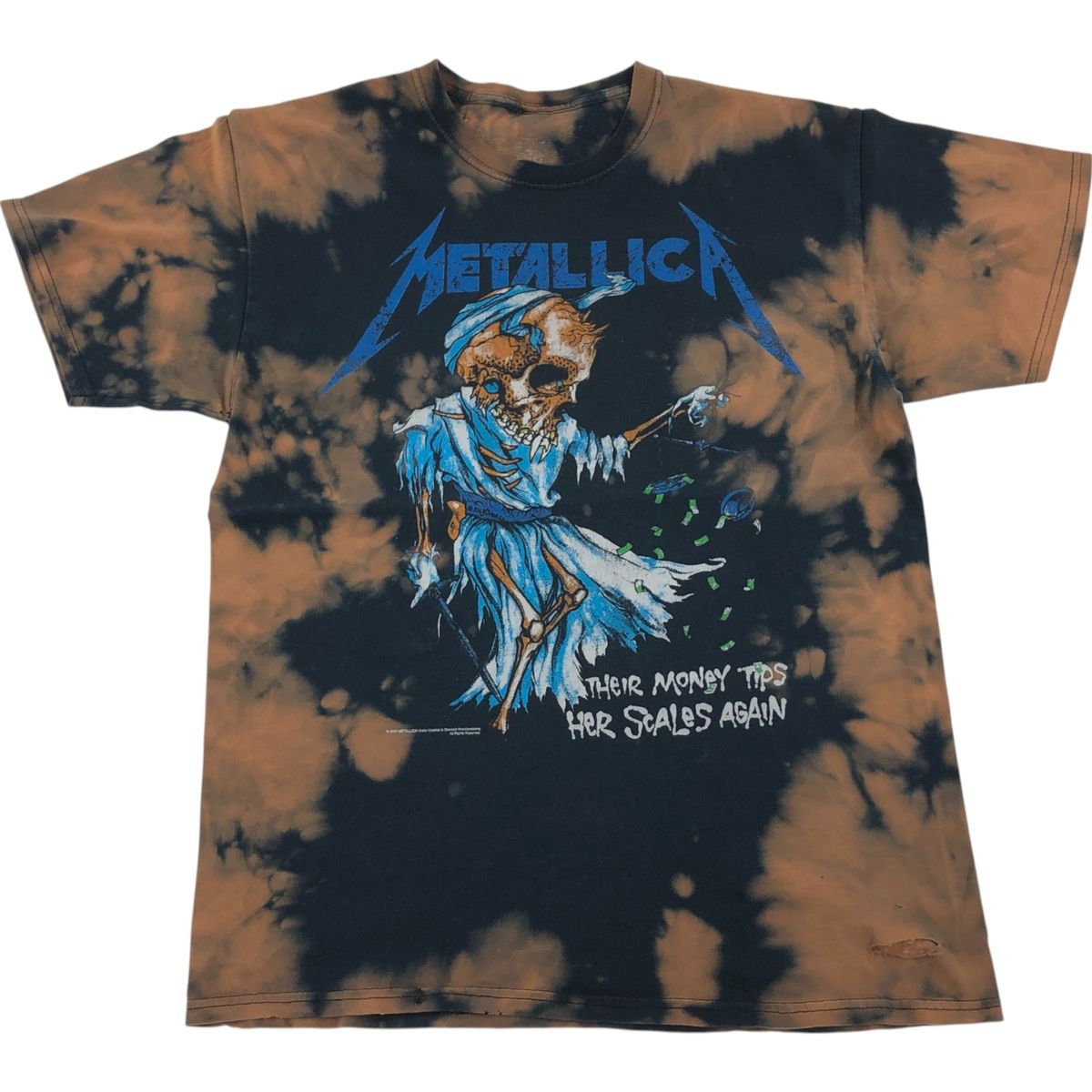 古着 Metallica メタリカ ドクロ柄 スカル柄 バンドTシャツ バンT メンズM相当|eaa539221