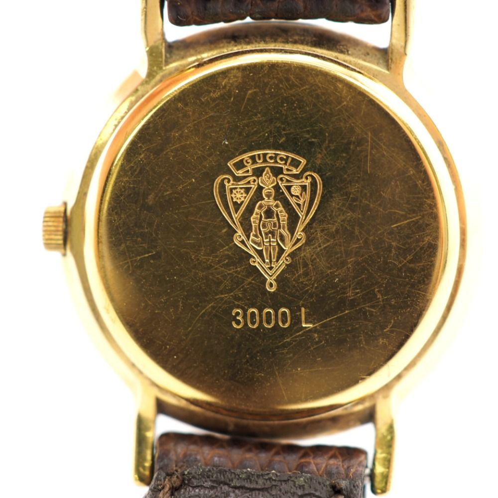 1円～used グッチ 3000L クォーツ 動作確認済(K-ミ40) Yahoo!オークション -「gucci 3000l」の落札相場・落札価格
