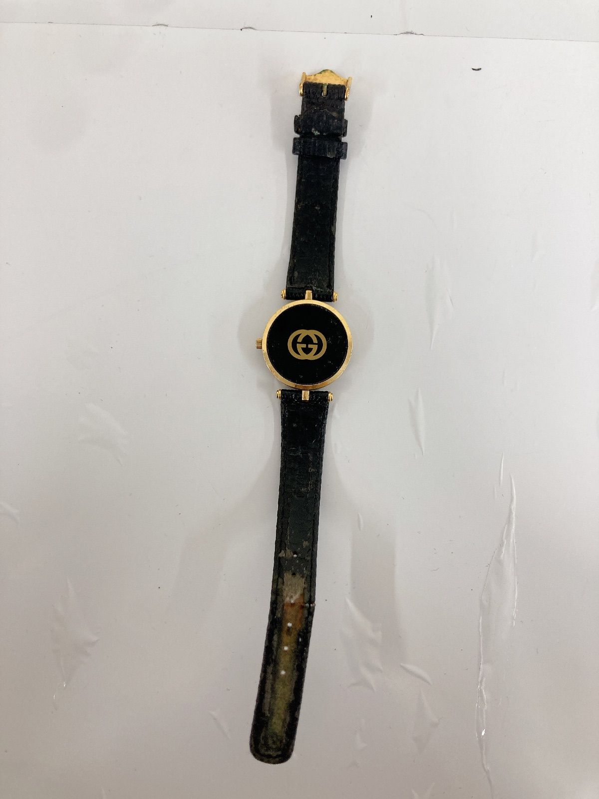 GUCCI　レディース　腕時計　不動品 楽天市場】グッチ 6300L ロゴ 腕時計 GP/革 レディース 【中古