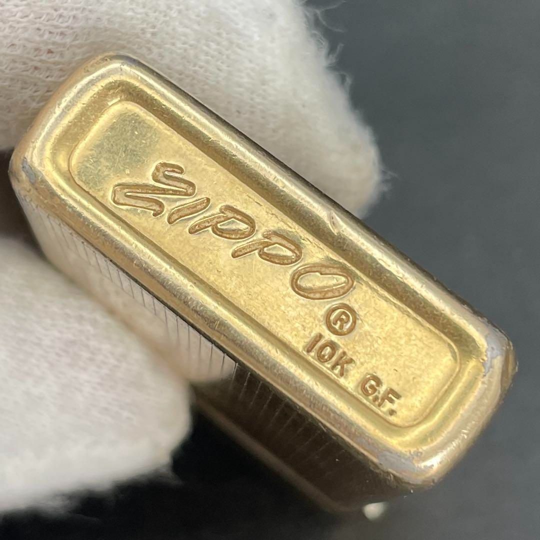 10K張り　ヴィンテージ スリム zippo 【豊富な，本物保証】