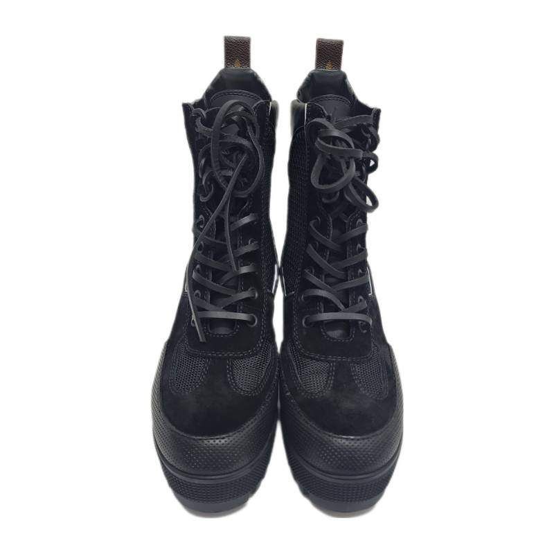 ルイヴィトン モノグラムレザーアンクルショートブーツ 36 ルイ