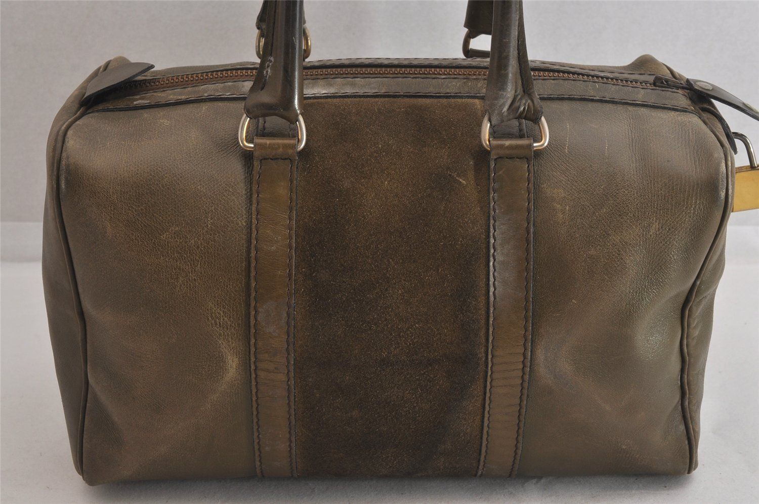 Christian Dior ハンドバッグ レザー ヴィンテージ ボストン DIOR トロッターパターンボストンバッグ ネイビー｜VINTAGE QOO