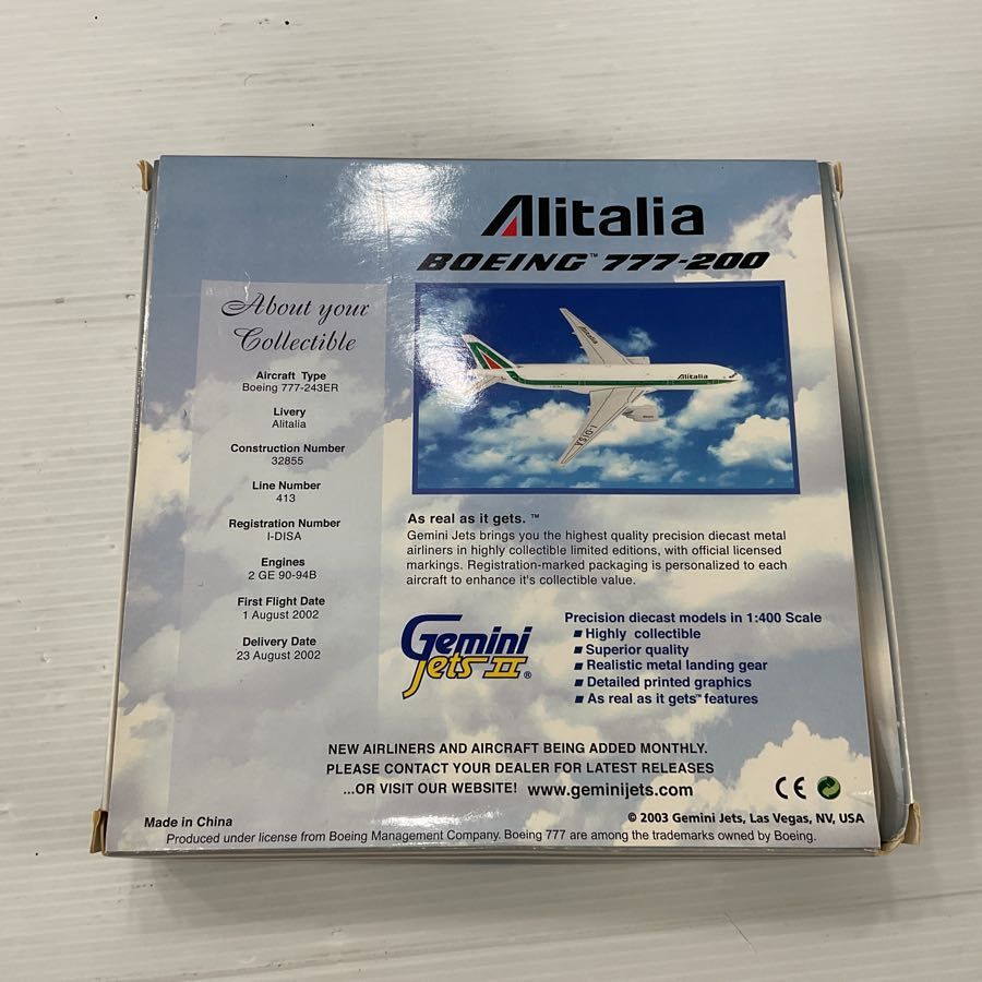 Gemini Jets Alitalia アリタリア イタリア航空 ボーイング 777-200 1 