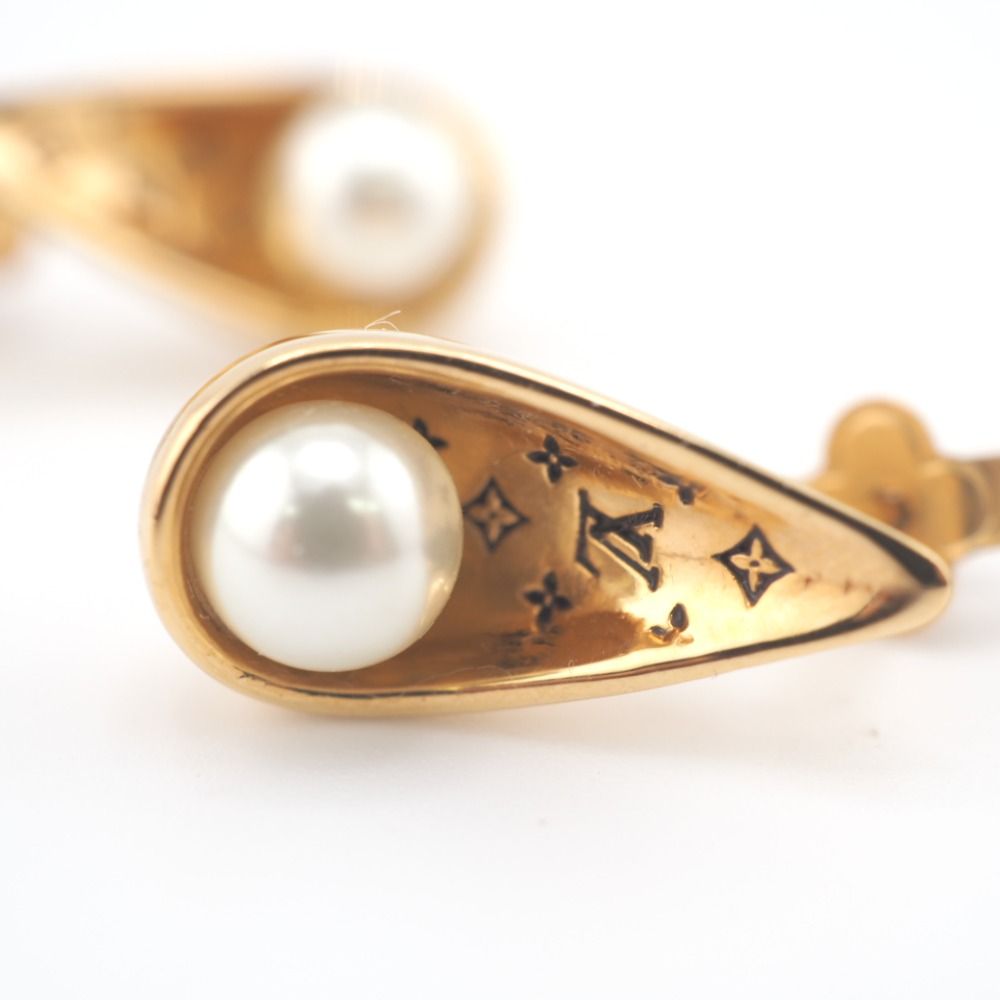 【希少美品】ブックル ドレイユ・ルイゼットルイヴィトン パール×ゴールドピアス 希少美品】ブックル ドレイユ・ルイゼットルイヴィトン パール