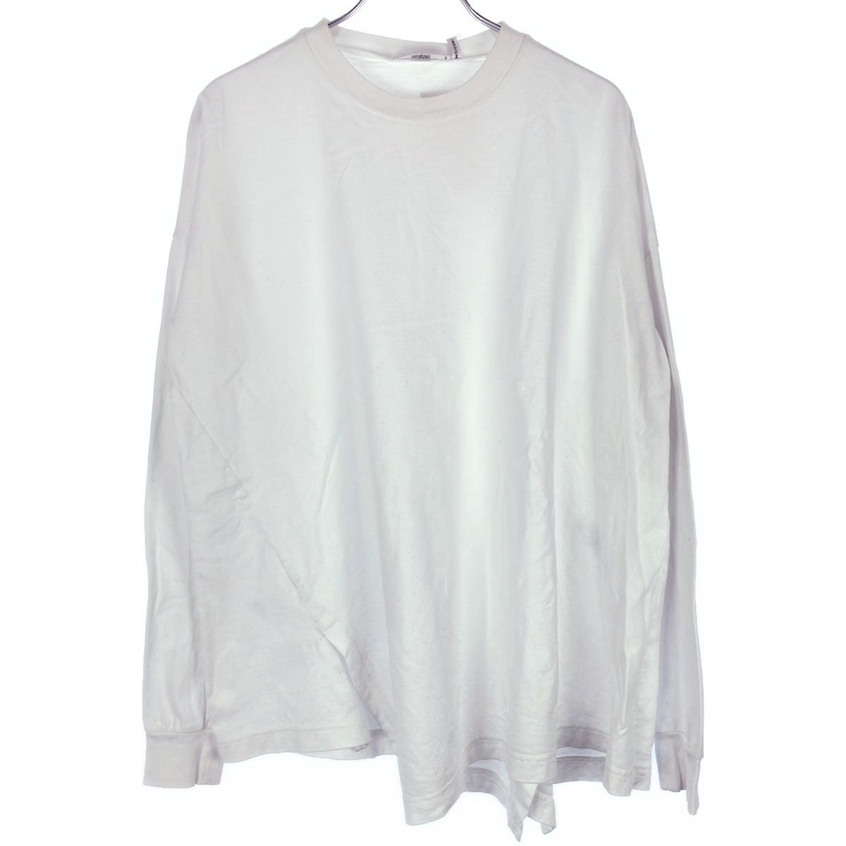 nagonstans ナゴンスタンス 23AW asymmetry long sleeves pullover アシンメトリーロングスリーブプルオーバーカットソー 470GA880-1780 ホワイト M