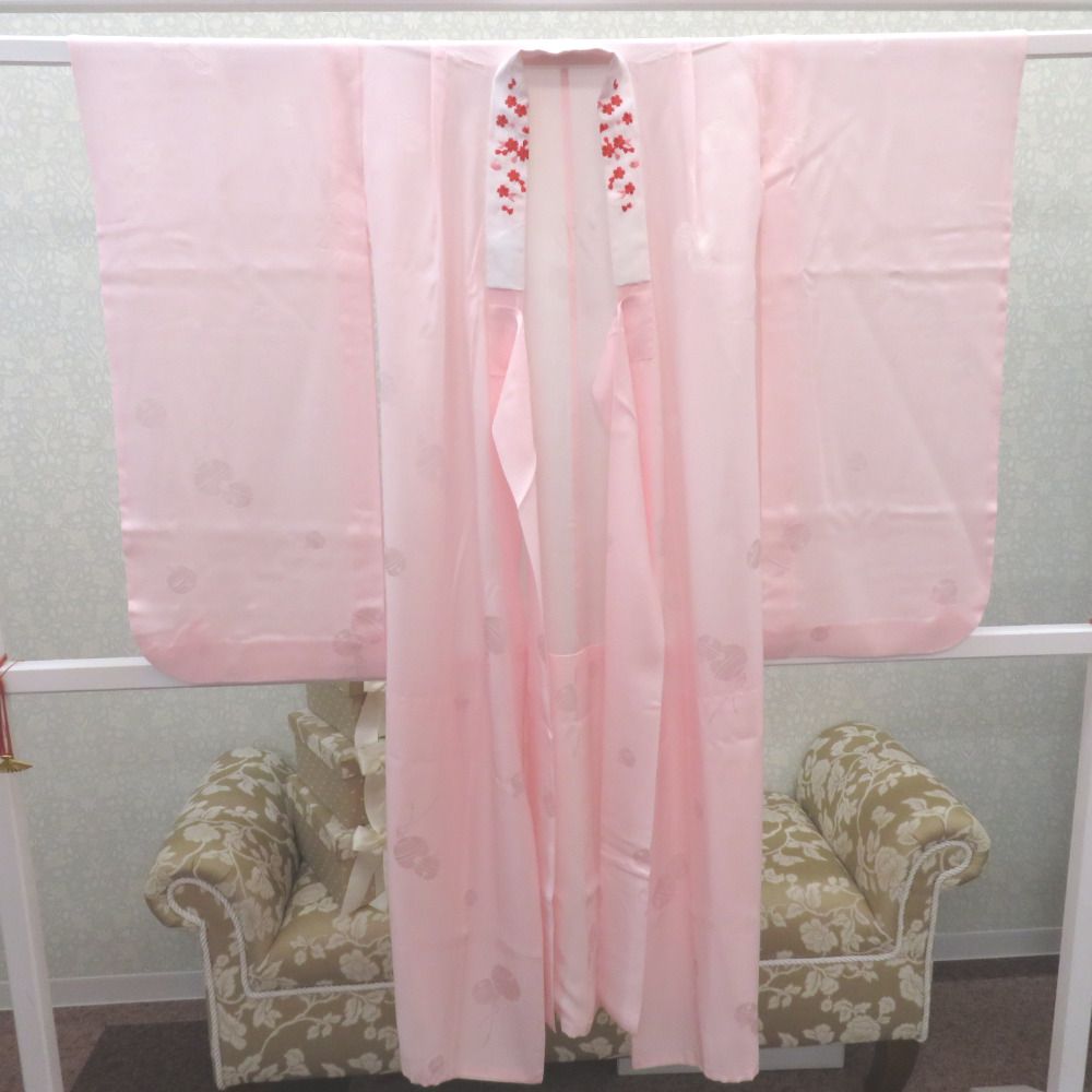 襦袢セット ピンク×薄オレンジ×黄緑ぼかし