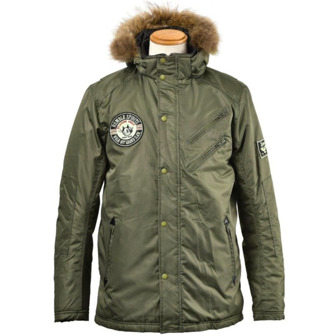 59％引】ランブル RUB-047 カーキ（M）ミリタリーナイロンジャケット