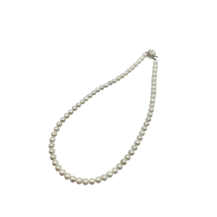 シルバー925 6.2mmパール ネックレス 24.9g アクセサリー