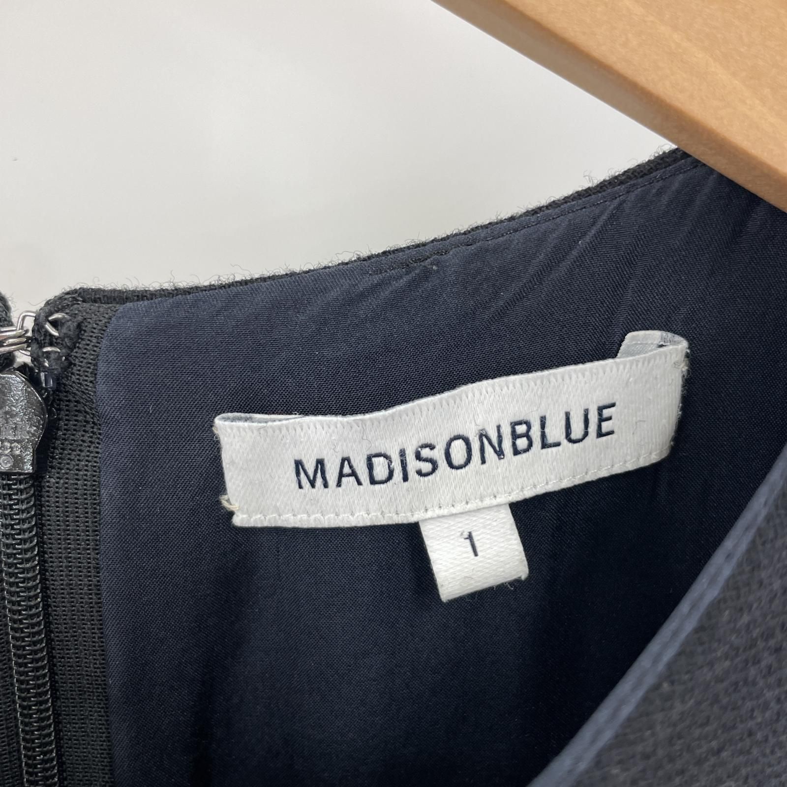MADISONBLUE ノースリーブワンピース サイズ1 ブラック MADISONBLUE マディソンブルー Aラインワンピース size1