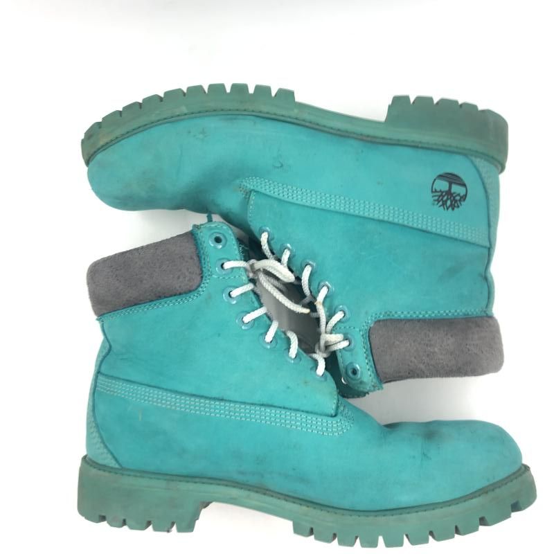 中古】Timberland×ATMOS 6インチプレミアムブーツ ターコイズ 中古】Timberland×ATMOS 6インチプレミアムブーツ ターコイズ