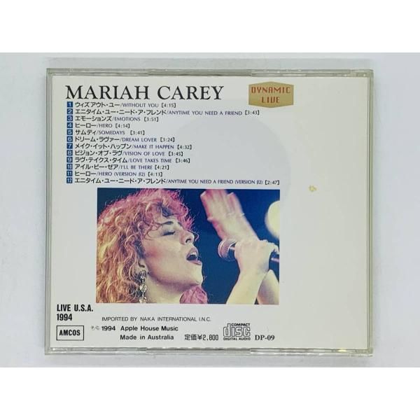 CD オーストラリア盤 DYNAMIC LIVE MARIAH CAREY / マライア・キャリー / WITHOUT YOU ANYTIME YOU  NEED A FRIEND アルバム T04 - ロック、ポップス（洋楽）