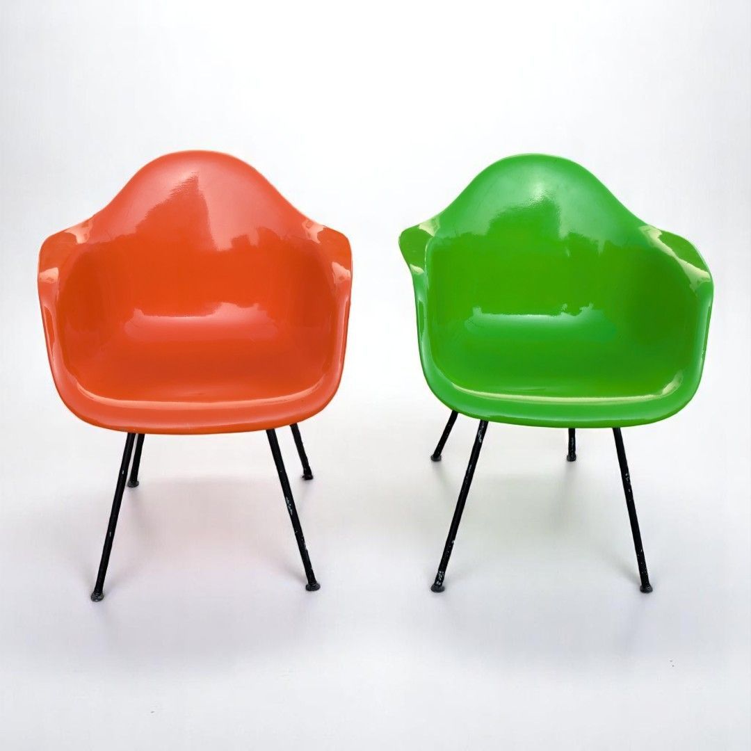 Herman Miller ハーマンミラー ヴィンテージ イームズ アームシェルチェア グリーン オレンジ バラ売り 昭和レトロ