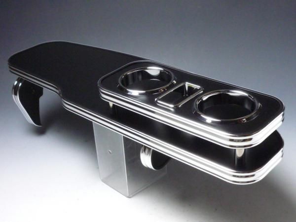 売り切り! 20 25系ヴェルファイア アルファード フロントテーブル携帯中 レザーブラック ＢＫｘフルメッキ