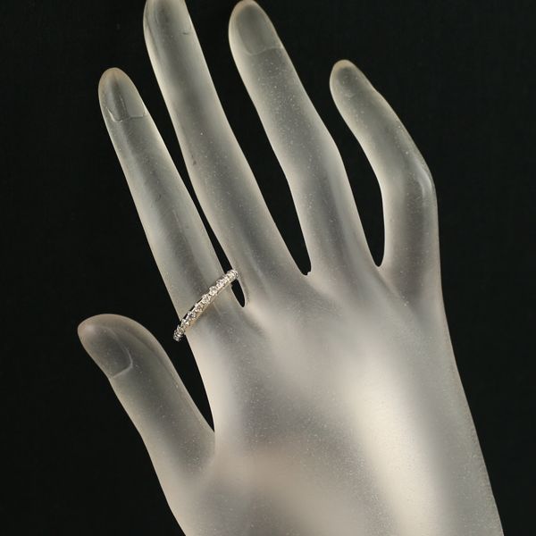 カシケイ リング ダイヤ ダイヤモンド 0.18ct ライン 11号 K18BG  