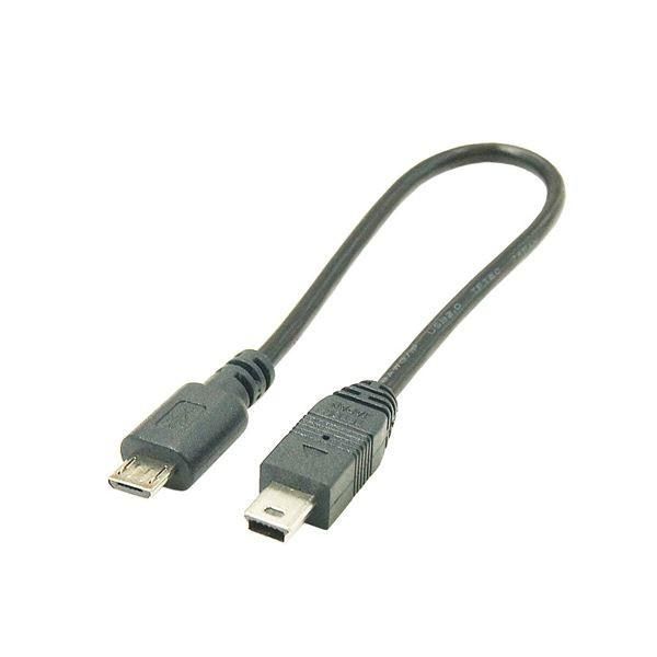 (まとめ)変換名人 USBケーブル20cm microHOST to miniHOST USBMCH-M5H20〔×10セット〕