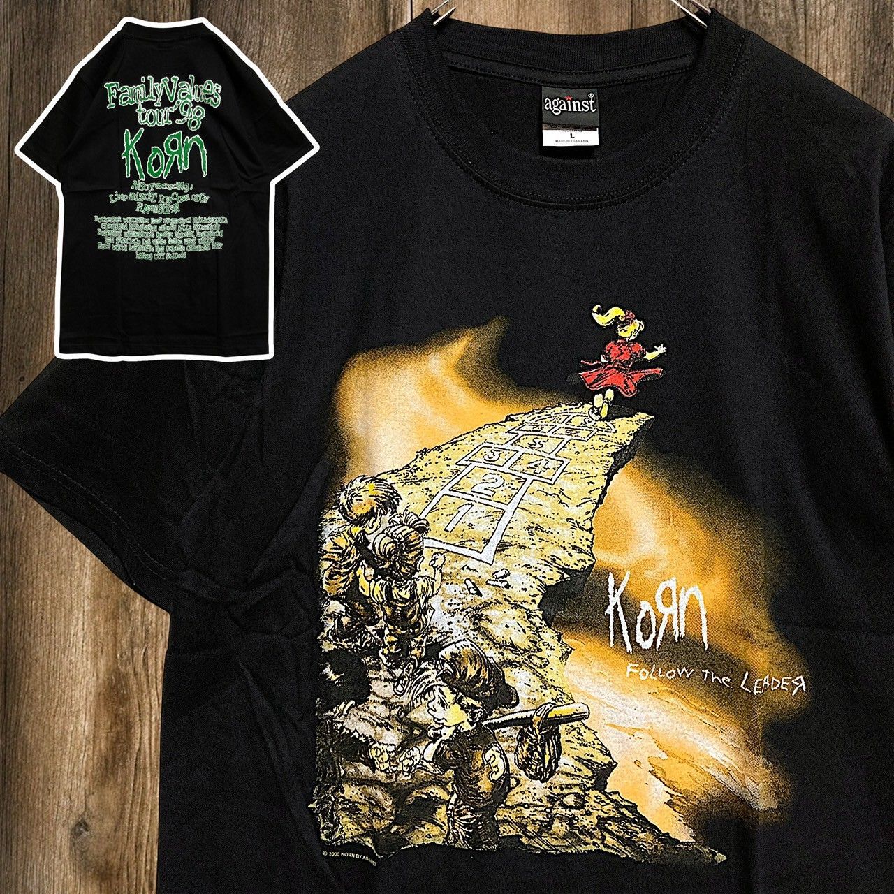 ☆ KORN コーン FOLLOW the LEADER フォローザリーダー 黒 少女 崖