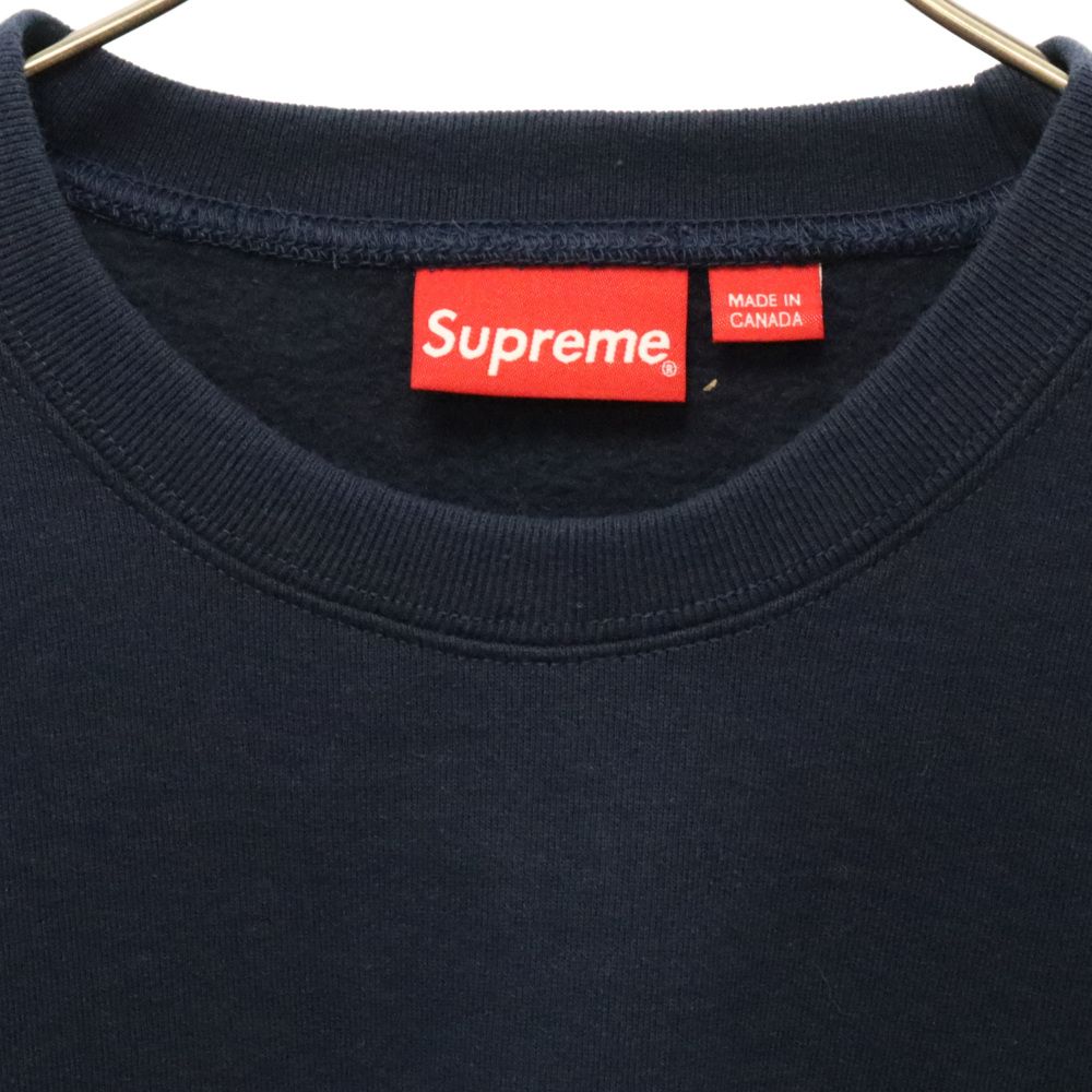 SUPREME (シュプリーム) 23AW Small box logo Crewneck スモール ボックス ロゴ クルーネック 長袖スウェット  トレーナー ネイビー - メルカリ