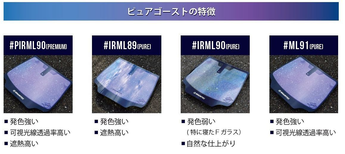 ハイエースバン ＫＤＨ２００系 H16/8～フロント両サイドピュアゴースト88車種、型式別断熱カット済みカーフィルム - メルカリ