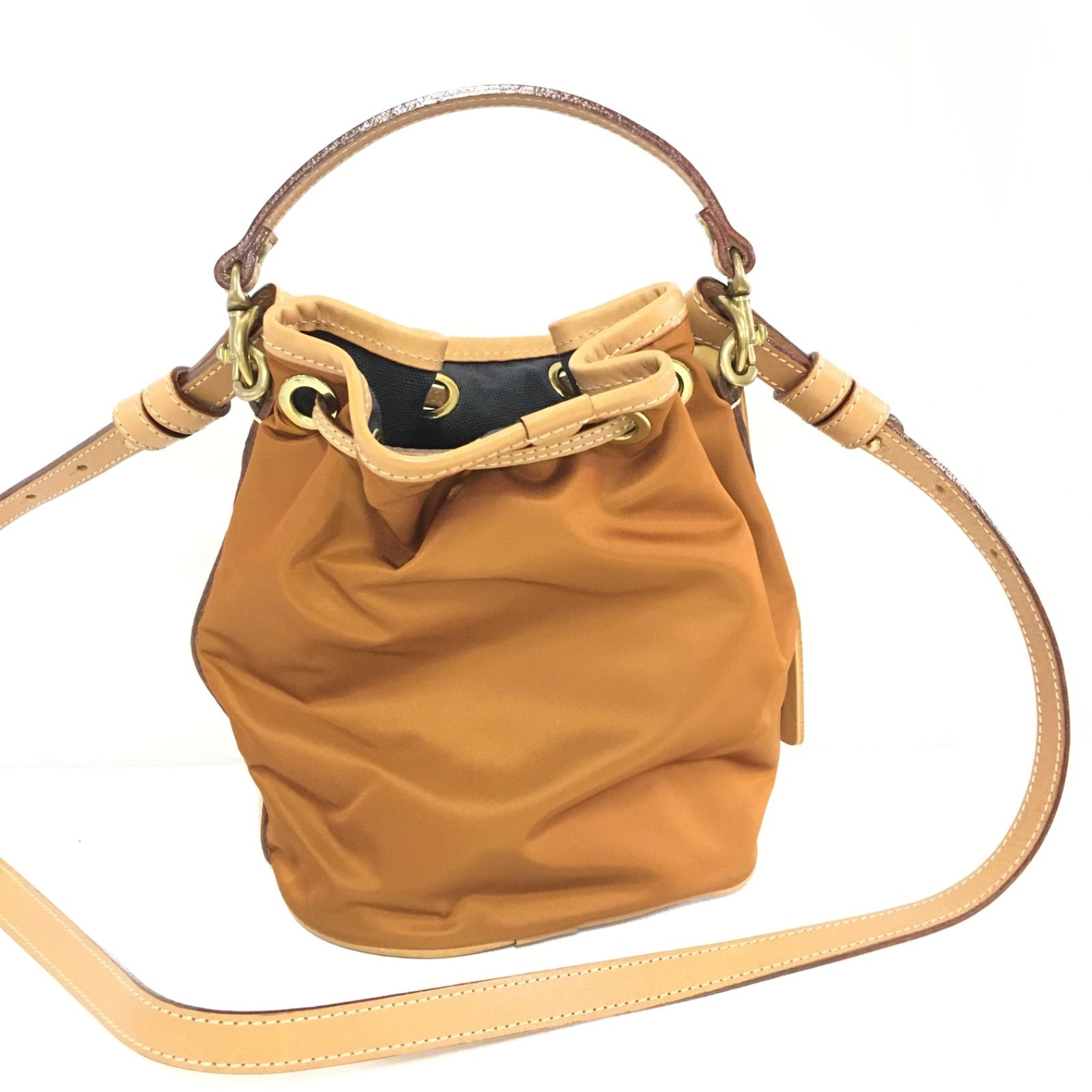 美品】Felisi フェリージ ショルダーバッグ 巾着 ブラウン レディース 