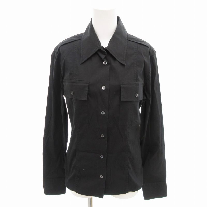 グッチ GUCCI シャツ ブラウス 長袖 イタリア製 40 黒 ブラック 203-1917-4906 /HO ■GY09 ☆AA★ レディース グッチ GUCCI シャツ ブラウス 長袖 イタリア製 40 黒 ブラック
