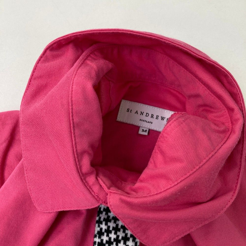 サイズ：M ST ANDREWS セントアンドリュース 半袖ポロシャツ ピンク系