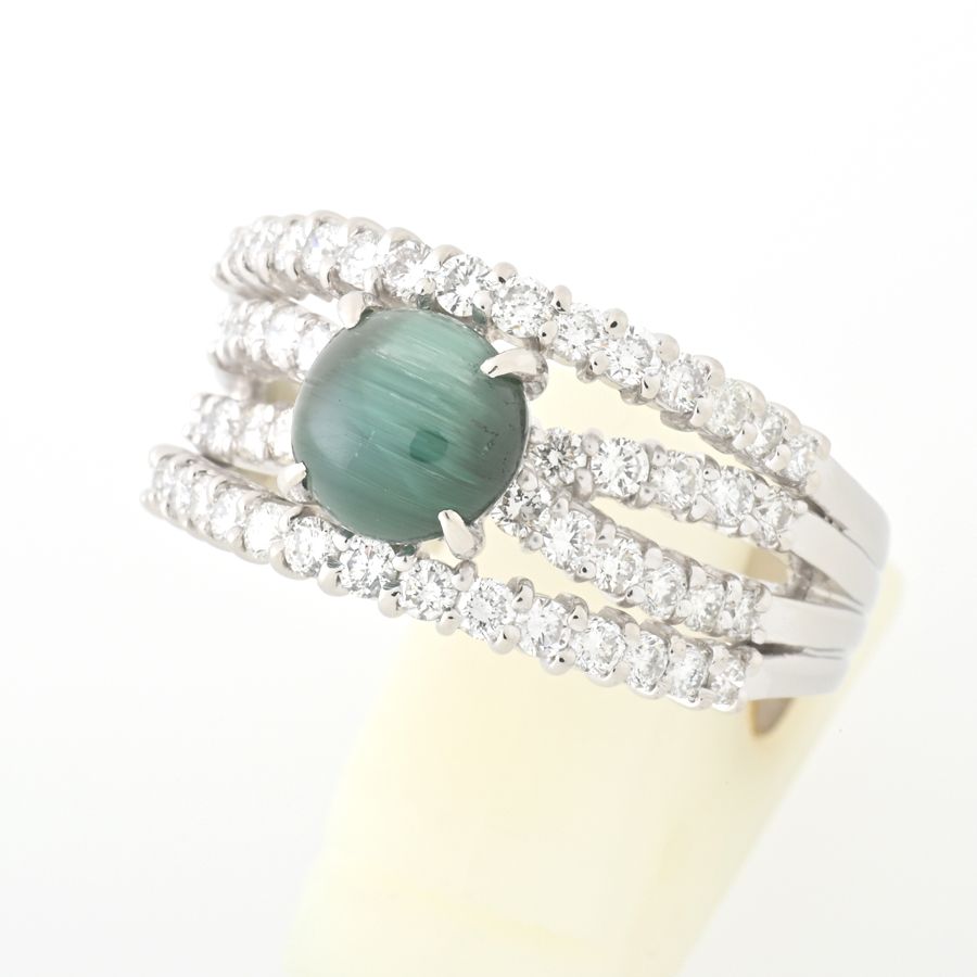 Pt900 トルマリンキャッツアイ ＃18 【中古】 B-137135 （jewel planet  