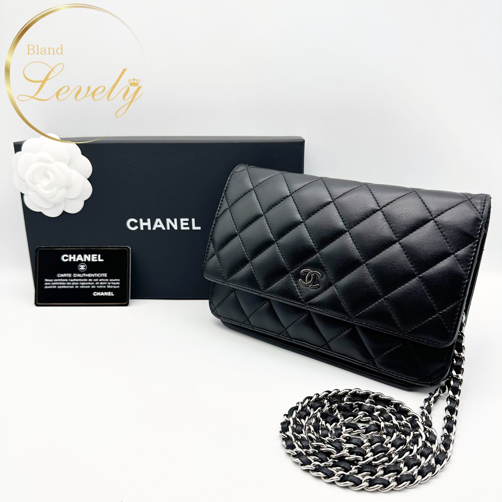 CHANEL シャネル マトラッセ ラムスキン チェーンウォレット