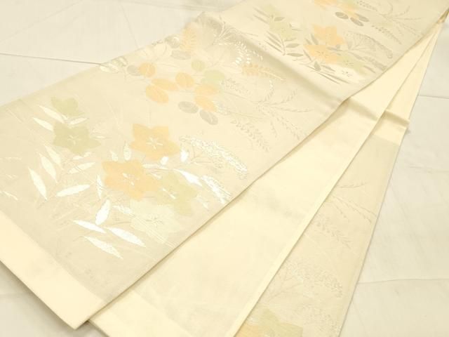 平和屋着物＊夏物 西陣まいづる謹製 六通柄袋帯 草花文 桔梗