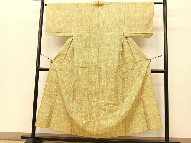 平和屋着物▽上質な紬 単衣 琉球絣 正絹 逸品 AABB8022jh