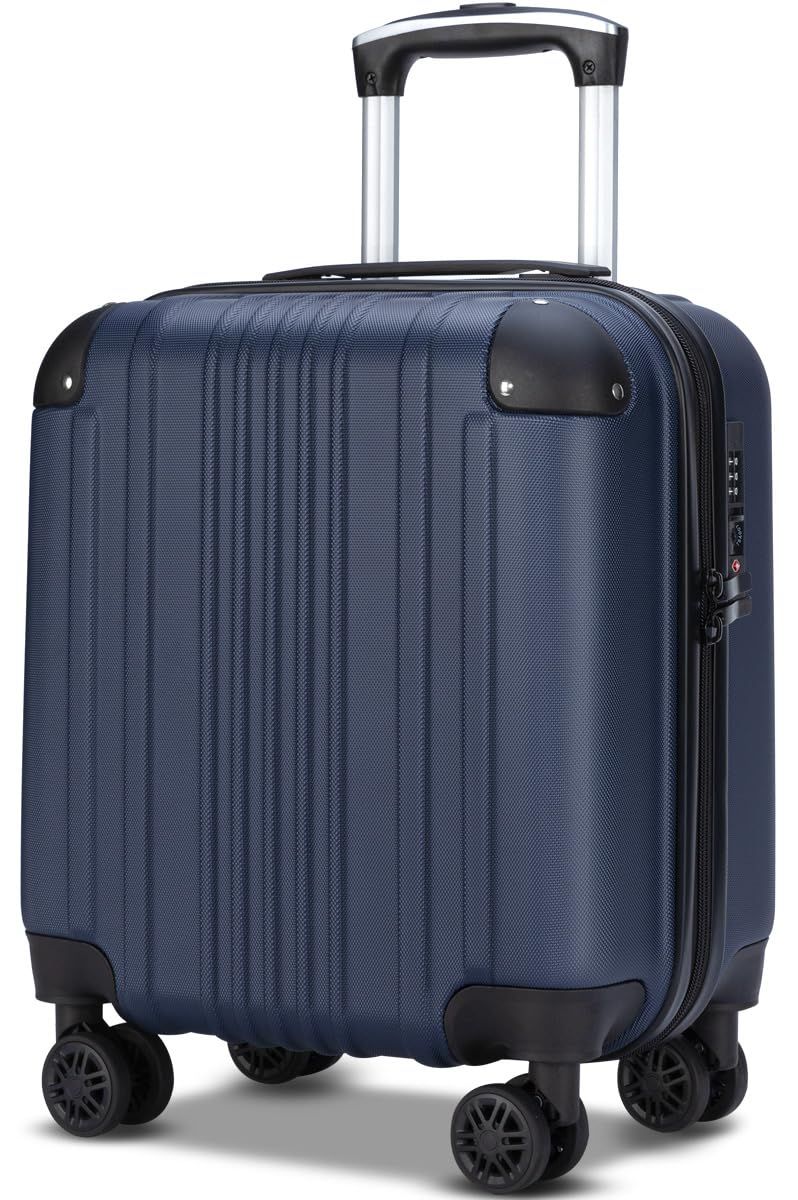 Bargiotti ABSスーツケース キャリーバッグ キャリーケース 大容量 超軽量 TSAロック ダブルキャスター 静音 旅行 ビジネス コインロッカー収納可 ネービー S-Small