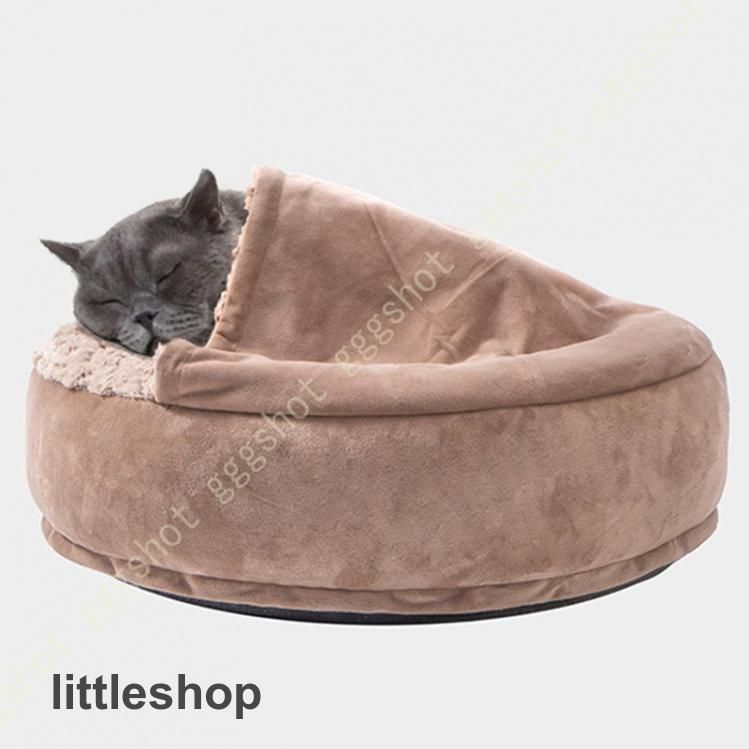ドーム型 ペットベッド 犬 猫 ハウス ベッド マット ドームハウス 冬用 折りたたみ 猫ハウス 犬ハウス 室内 保温防寒 冬 ふわふわ 暖かい おしゃれ